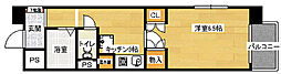 エスポアール・石川 1Kの間取図画像