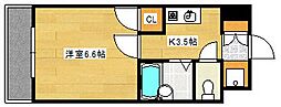 アストラル山中 1Kの間取図画像