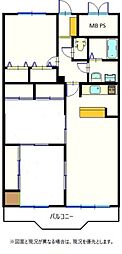 星和地所牛田コーポラスE棟 3LDKの間取図画像