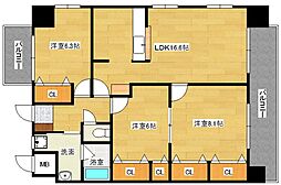 ルネスフジオカ 3LDKの間取図画像