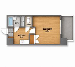 NEW'Sビル 1Kの間取図画像