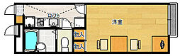 レオパレスKUSUNOKI 1Kの間取図画像