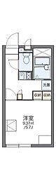 レオパレスVITAE 1Kの間取図画像