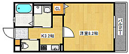 Ks003-2 1Kの間取図画像