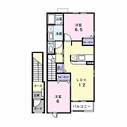 フィオーレA 2LDKの間取図画像