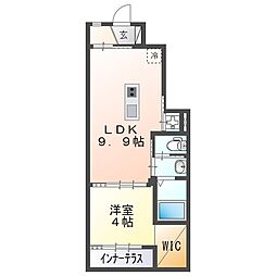 パルクソレイユ 1LDKの間取図画像