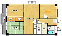 アームズ皆実 3LDKの間取図画像