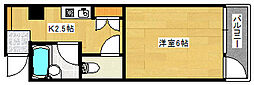 クレックスヤマシタ 1Kの間取図画像