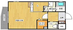 KDXレジデンス舟入幸町 1Kの間取図画像