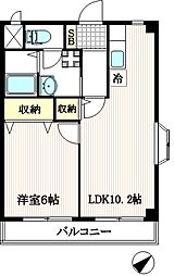 TIハイム・アルバーニ 1LDKの間取図画像