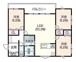 BELLE FLAT　阿保 202 ｜ 兵庫県姫路市阿保384-1（賃貸アパート3LDK・2階・86.18㎡） その2