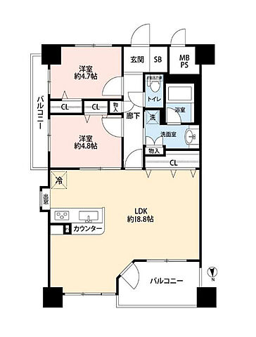 間取り グエルスクエア八王子 3階/-