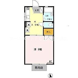 コンフォールＵＭＩＮＯ 1階1Kの間取り