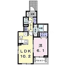 キングダムII  ｜ 愛知県豊川市市田町御所ケ谷津（賃貸アパート1LDK・1階・41.53㎡） その2