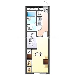 レオパレス秋豊 1階1Kの間取り
