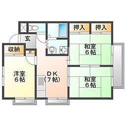 ヴィレッジ牛久保 3DKの間取図画像