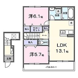 間取図画像 2LDK