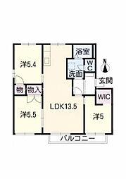 エステート21 1階3LDKの間取り