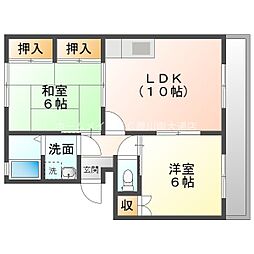 メゾンシャトリエ 2LDKの間取図画像