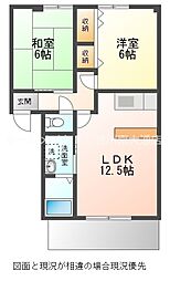 ベルウッドKEI 2LDKの間取図画像