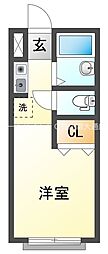 ヴィレッティーナ蒲郡 ワンルームの間取図画像