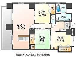 セントラルハイツ石黒 3LDKの間取図画像