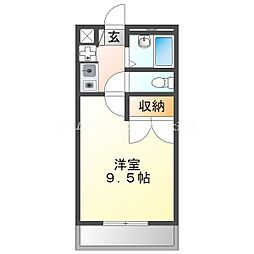 MORRIS 1Kの間取図画像