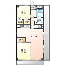 ライフ21INA 2LDKの間取図画像