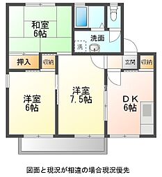 セジュール東曙C 3DKの間取図画像