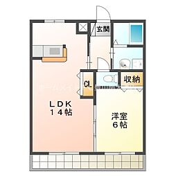 ブロードタウン大崎C 1LDKの間取図画像