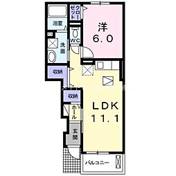 プラネット 1LDKの間取図画像