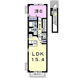 サニーヒル 1LDKの間取図画像