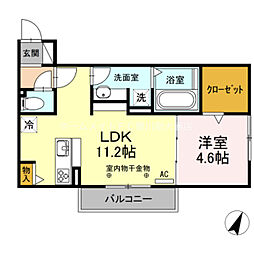 ステラみよし 1LDKの間取図画像