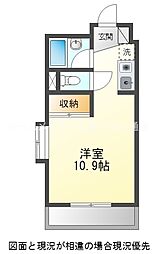 ガーデンハイツ石黒 1Kの間取図画像