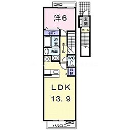 レスト・BM-5 1LDKの間取図画像