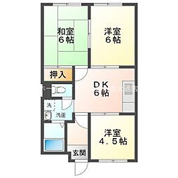 パークハイツ今泉A 3DKの間取図画像