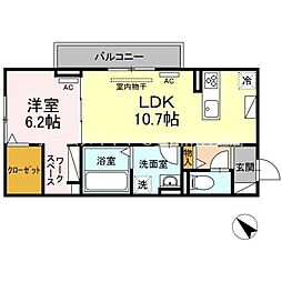 グラン・コート末広通 1LDKの間取図画像