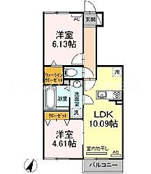 ヴィラロワイヤル七番館 2LDKの間取図画像