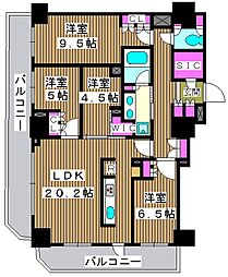 パークアクシス滝野川ラブリーズ 3SLDKの間取図画像