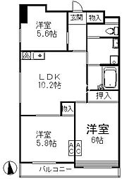 シティプラザ西台 3LDKの間取図画像