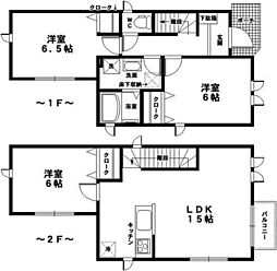 滝野川4丁目戸建 3LDKの間取り