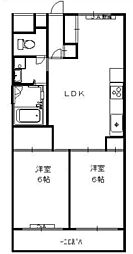 ウエストヒルズ・21 2LDKの間取図画像