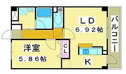 エントピア・レスト 1LDKの間取図画像