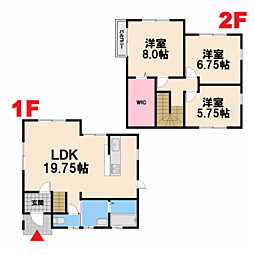 愛知郡愛荘町長野 3LDKの間取り