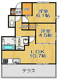 ルピナス 2LDKの間取図画像
