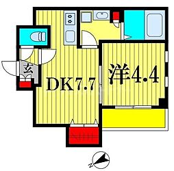 東葉高速鉄道 西船橋駅 徒歩3分の賃貸マンション 8階1DKの間取り