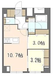 東京メトロ東西線 原木中山駅 徒歩8分の賃貸マンション 4階1SLDKの間取り