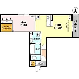 間取図画像 1LDK