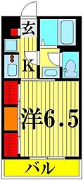 リブリ・ピーノ 1階1Kの間取り