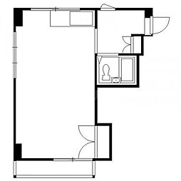 ワチビル ワンルームの間取図画像